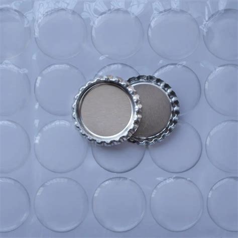 1000 Pcs Sliver Colored Chrome Flattened Bottle Caps Flat Bottlecaps And 1000 Pcs 1 Clear Epoxy