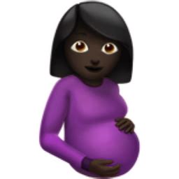 Pregnant Woman: Dark Skin Tone Emoji (U+1F930, U+1F3FF)