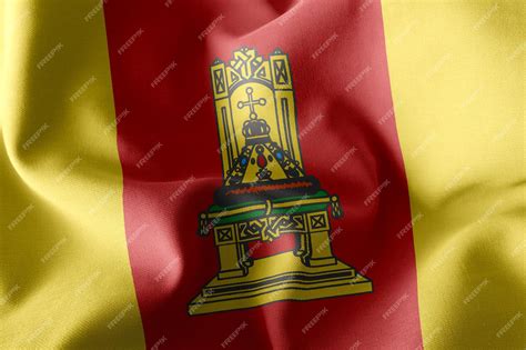 Premium Photo | 3D illustration flag of Tver Oblast is a region of ...