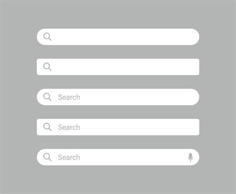 Search Bar Set Blank Search Bar Icon For Website And Ui Empty