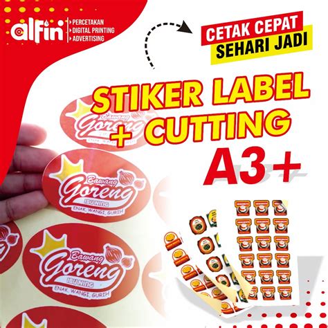 Jual Stiker A3 Cromo Kiss Cut Print A3 Stiker Cromo Cutting Murah Stiker Bontak Label