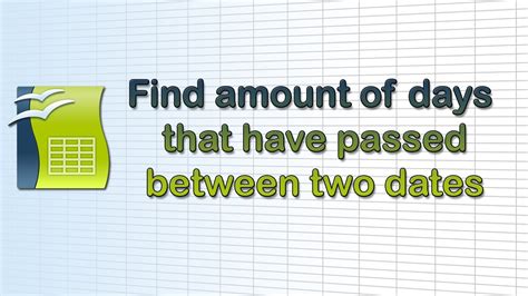 Find Amount Of Days That Have Passed Between Two Dates Open Office