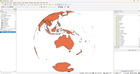 coordinate system - Recenter projection in QGIS - Geographic ...