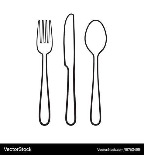 Fork Spoon Knife Icon Sign Symbol Royalty Free Vector Image Free Hot