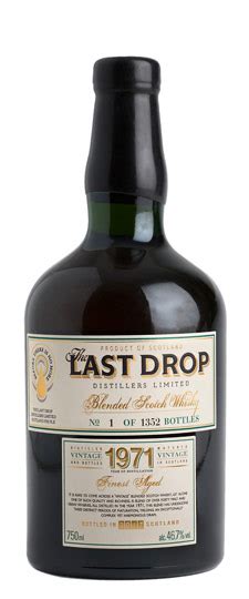 The Last Drop 1971 Blended Scotch Luekens Wine And Spirits