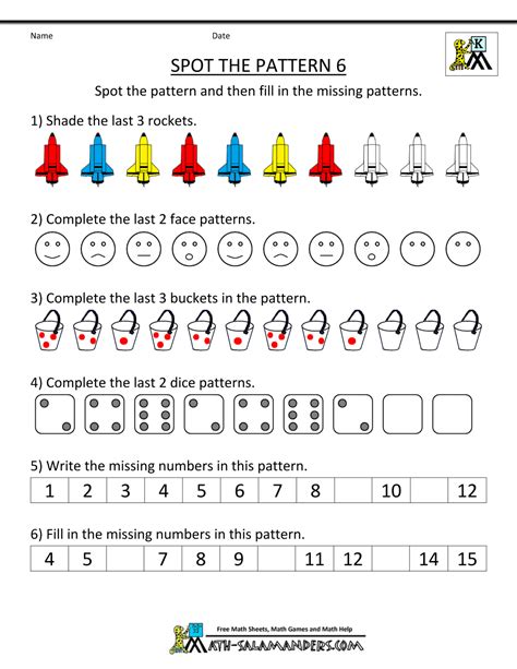 Number Patterns For Grade 1