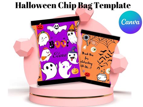 Halloween Chip Bag Templates, Chip Bags Template, Halloween for ...