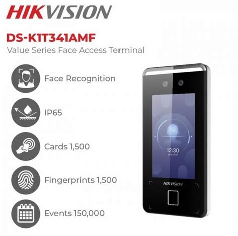 Contrôle daccès Hikvision DS K1T341AMF faciale Mifare