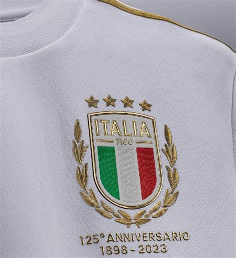 New Italy Th Anniversary Jersey Adidas White Gold Italia