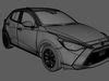 3D Model 2020 Toyota Yaris XLE 3D Model Animation Rig VR AR Low