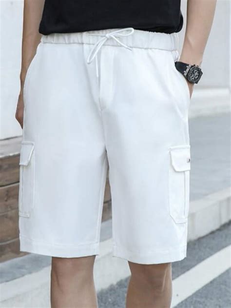 Manfinity Hypemode Men Letter Patched Flap Pocket Shorts SHEIN USA