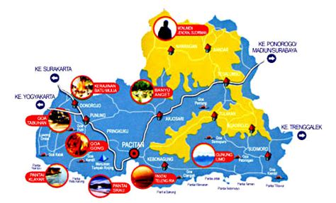 Peta Lokasi Wisata Kabupaten Pacitan Lengkap | GAMBAR PETA LENGKAP|FOTO ...