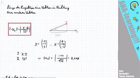 Projektion Von Vektoren YouTube