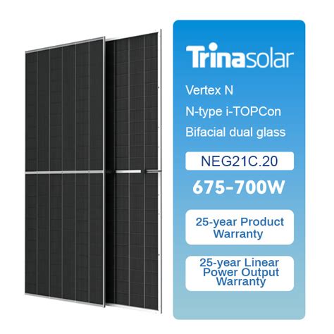 Trina N Type Vertex Neg 21c 20 Bifacial Dual Glass Module Tsm Neg21c