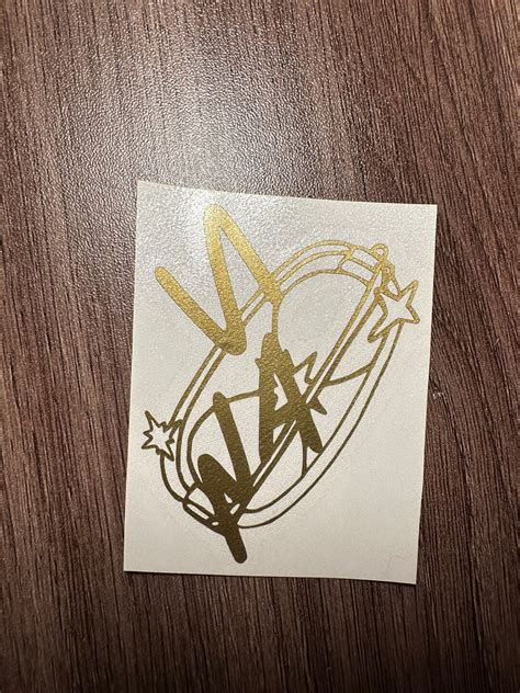 Ateez Gold Vinyl Sticker San Lightstick Etsy