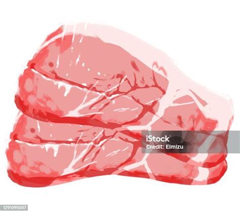 Clip Art Of Pork Loin Stock Illustration Download Image Now Bacon