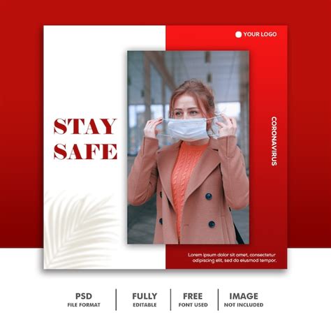 Premium Psd Stay Safe Social Media Post Or Banner Template