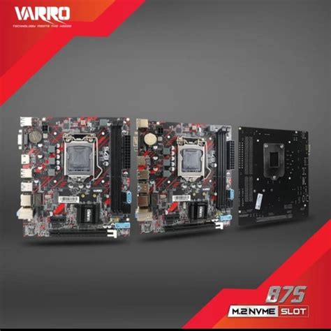 Jual MOTHERBOARD VARRO H61 B75 LGA 1155 DDR3 M 2 NVME SLOT Shopee