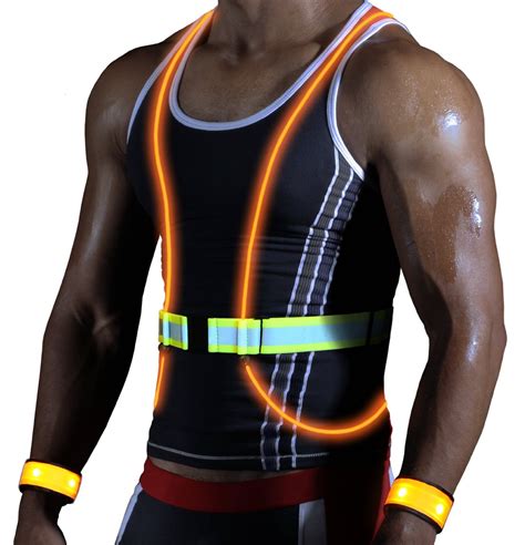 Led Light Reflective Vest And 2 Led Wristbands Ledvestpost