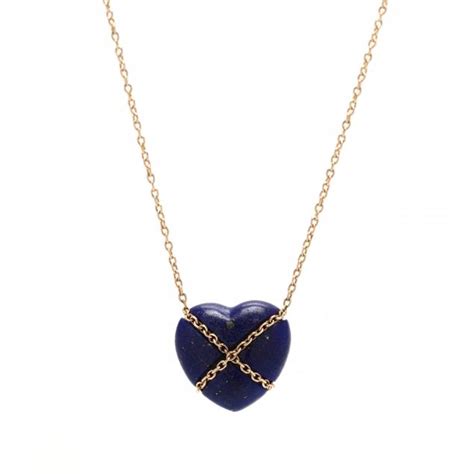 Gold And Lapis Lazuli Heart Necklace Tiffany And Co Lot 2186 Luxury