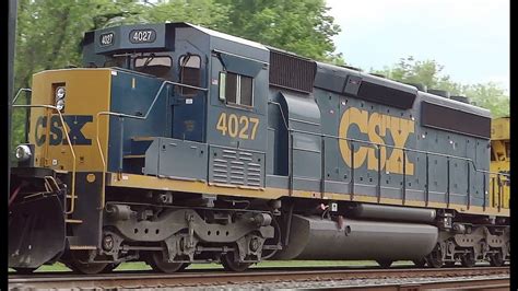 CSX GE AC60CW EMD SD40 3 Meet MARC YouTube