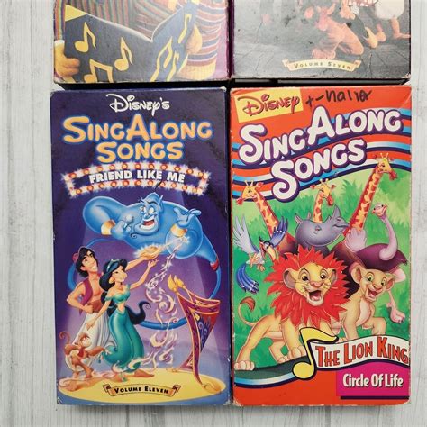 Walt Disney Sing Along Songs Lot Of 4 Vhs Tapes Sesame Street Etsy