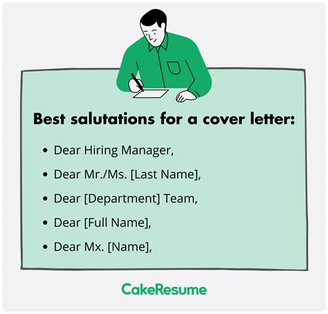 How To Write The Best Cover Letter Salutations Examples Cakeresume