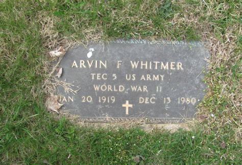 Arvin Franklin Whitmer Find A Grave Memorial