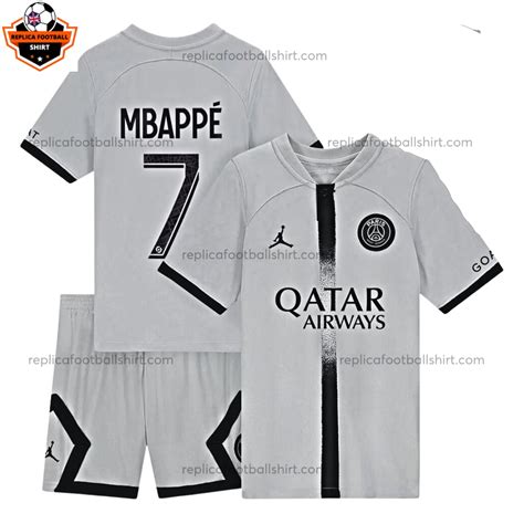 PSG Away Kid Replica Kit MBappe 7 2022/23 From £24.99 Only