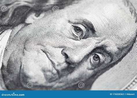 Portrait Of Benjamin Franklin On 100 Dollar Bill Money Concept Stock Image Image Of Federal