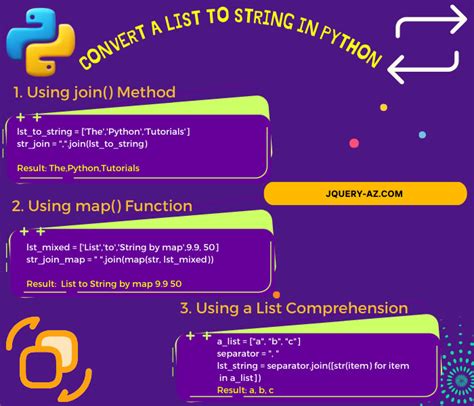 3 Ways Of How To Convert Python List To String With Join Map Str