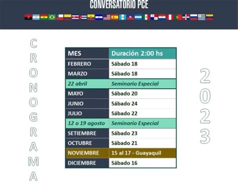 Calendario Cpce Agendar Asociaci N Interamericana De