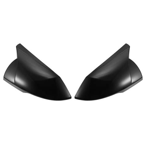 X Autohaux Pair Abs Plastic Gloss Black Car Door Guard Side Rearview