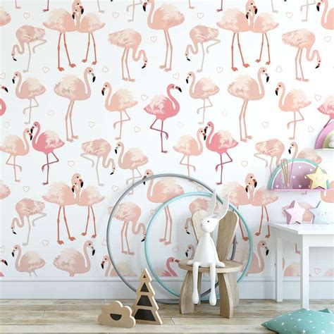 Fotobehang Flamingo Jungle Patroon Apart Behang Op Maat Youpri