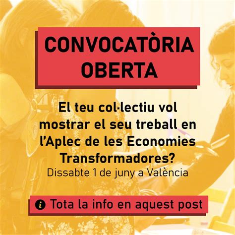 Convocat Ria Oberta Per Proposar Tallers Per A L Aplec De Les Economies