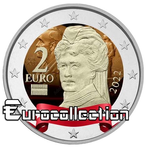 2 Euro Autriche 2022 Bertha Von Suttner Couleur 1 Eurocollection Shop