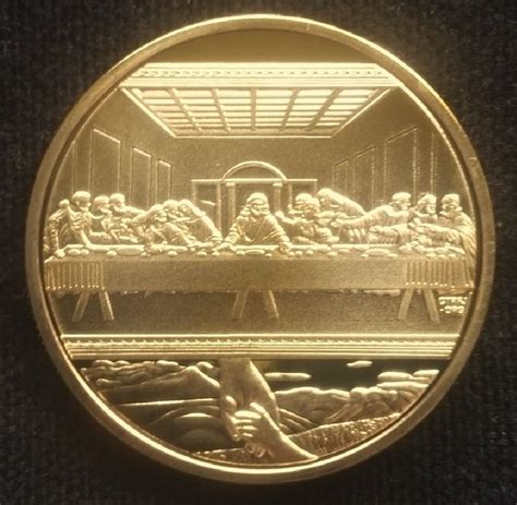 Jesus Christ And Last Supper 24k Gold Plated Coin Catawiki