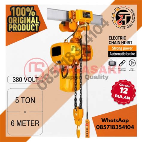 Jual Electric Chain Hoist Ton X Meter Plus Trolley Nagasaki Japan