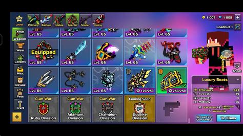 Pixel Gun 3D Crafting Luxury Beats Golden Division Clan Weapon