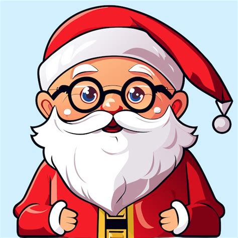 Desenho Animado Do Papai Noel Vetor Premium