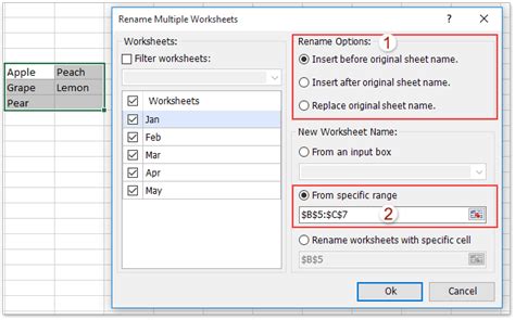 Quickly Rename Multiple Worksheets In Excel