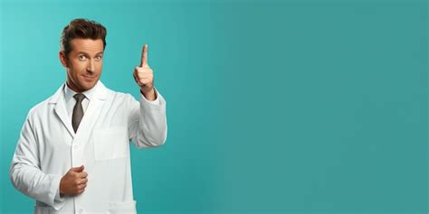 Premium Photo Expert Male Doctor In White Coat Pointing Medical