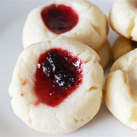 Strawberry Jam Thumbprint Cookies