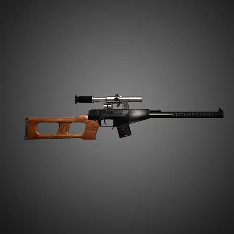 vss vintorez sniper rifle 3d max