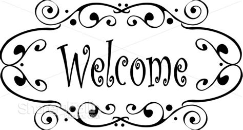 Fancy Welcome Image Church Activity Clipart