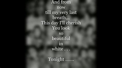 Beautiful In White By Westlife Lyrics Youtube