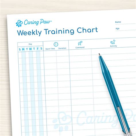 Weekly Dog Training Chart A Better Way to Train Your Dog or Puppy Dog ...