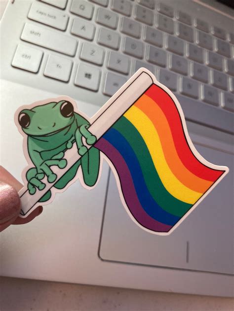 Gay Frogs Sticker Waterproof Vinyl Pride Month Rights Etsy