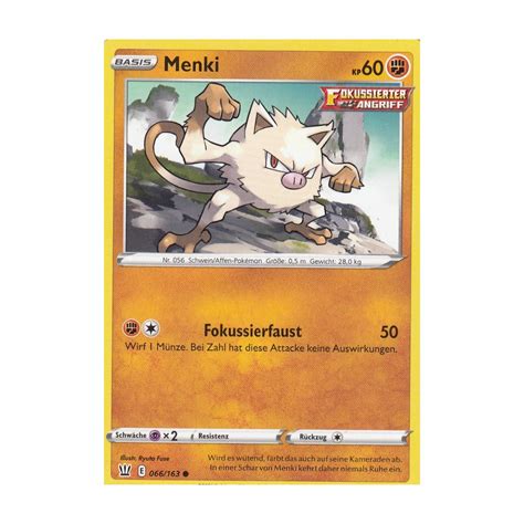 Menki 066 163 Kampfstile Pokemon Karte günstig kaufen