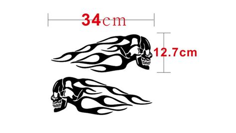 Motorcycle Flame Skull Tank Decal Vinyl Sticker Universal Ghost Flame Decal Ebay